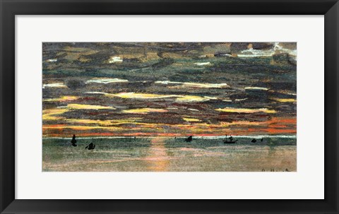 Framed Sunset Over the Sea Print