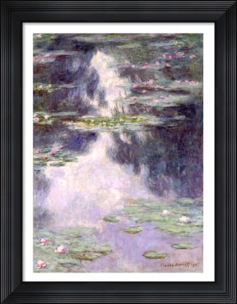 Framed Pond with Water Lilies, 1907 Print