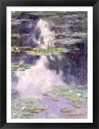 Framed Pond with Water Lilies, 1907 Print