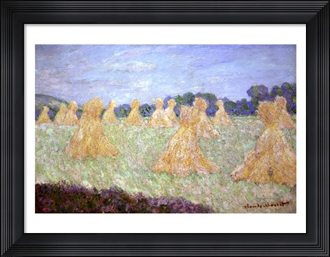 Framed Haystacks, The young Ladies of Giverny, Sun Effec Print