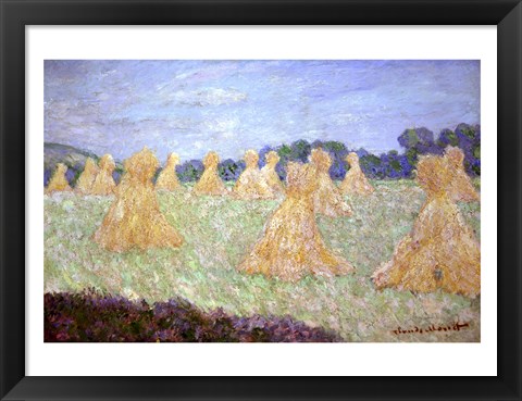 Framed Haystacks, The young Ladies of Giverny, Sun Effec Print