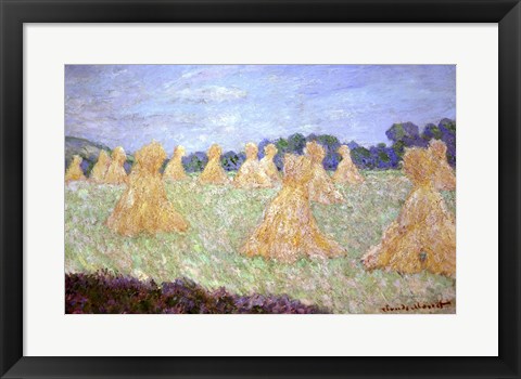 Framed Haystacks, The young Ladies of Giverny, Sun Effec Print