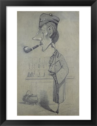 Framed Scotsman with a Pipe, 1857 Print