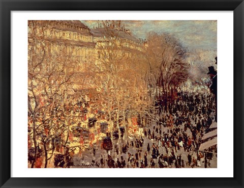 Framed Boulevard des Capucines, 1873 Print
