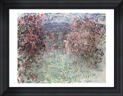 Framed Garden at Giverny Print