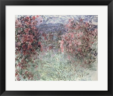 Framed Garden at Giverny Print