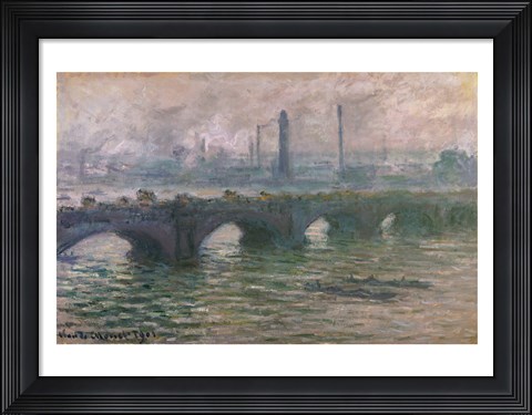 Framed Waterloo Bridge, 1901 Print