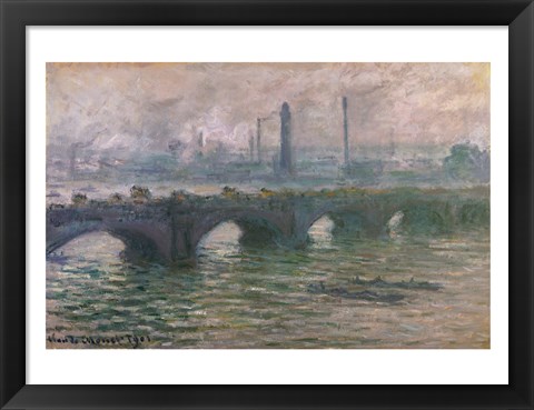 Framed Waterloo Bridge, 1901 Print