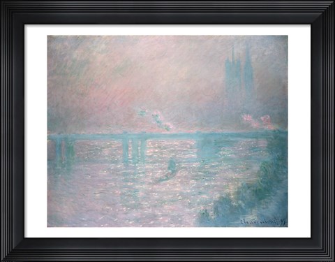 Framed Charing Cross Bridge, 1899 Print
