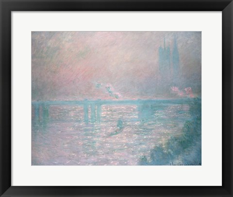 Framed Charing Cross Bridge, 1899 Print