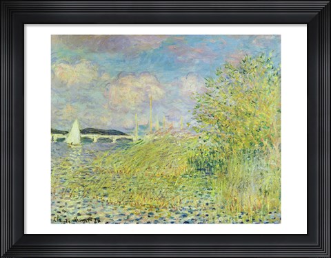 Framed Seine at Chatou near Argenteuil, 1878 Print