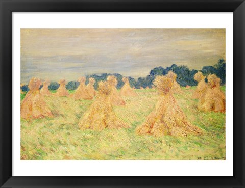 Framed Small Haystacks, 1887 Print