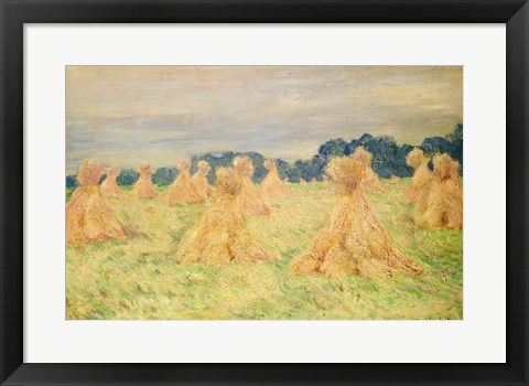 Framed Small Haystacks, 1887 Print