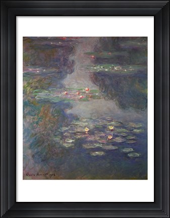 Framed Waterlilies, 1908 Print