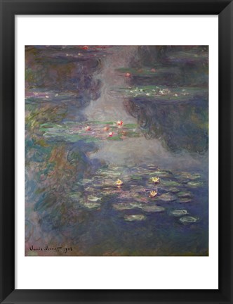 Framed Waterlilies, 1908 Print