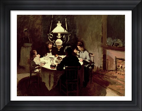 Framed Dinner, 1868-9 Print