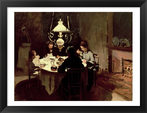 Framed Dinner, 1868-9 Print