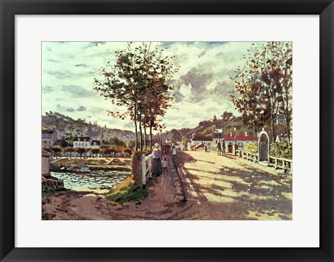 Framed Seine at Bougival, 1869 Print