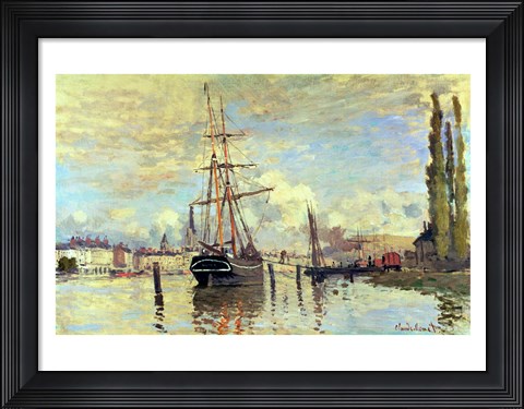 Framed Seine at Rouen, 1872 Print
