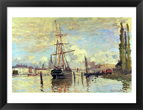 Framed Seine at Rouen, 1872 Print