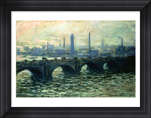 Framed Waterloo Bridge, 1902 Print