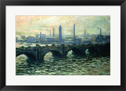 Framed Waterloo Bridge, 1902 Print