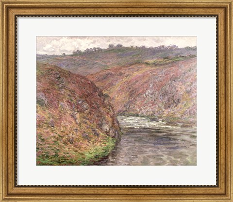 Framed View of the River Creuse on a cloudy day, 1889 Print