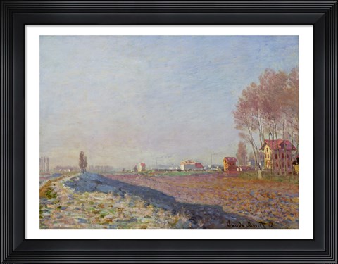 Framed Plain of Colombes, White Frost, 1873 Print