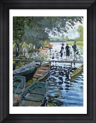 Framed Bathers at La Grenouillere, 1869 detail Print