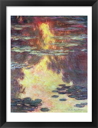 Framed Waterlilies, 1907 Print