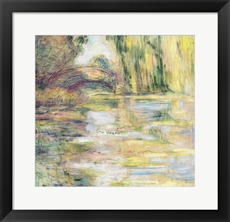 Framed Waterlily Pond: The Bridge Print