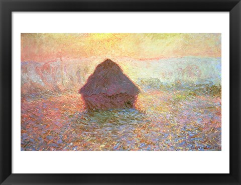 Framed Haystack, Hazy Sunshine, 1891 Print