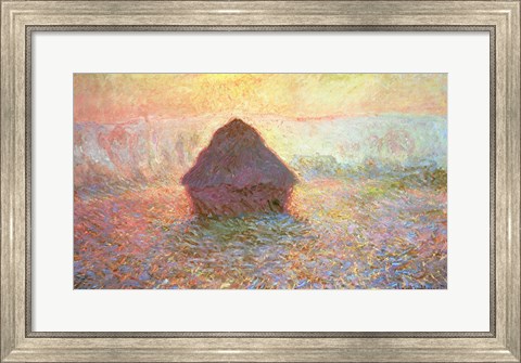 Framed Haystack, Hazy Sunshine, 1891 Print