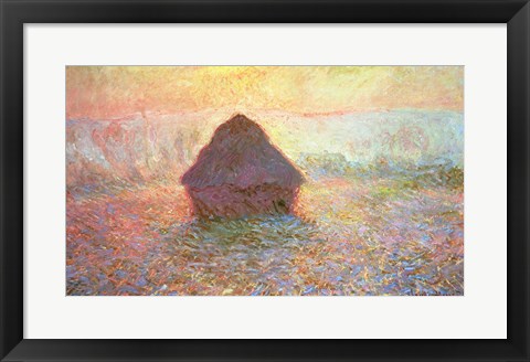 Framed Haystack, Hazy Sunshine, 1891 Print