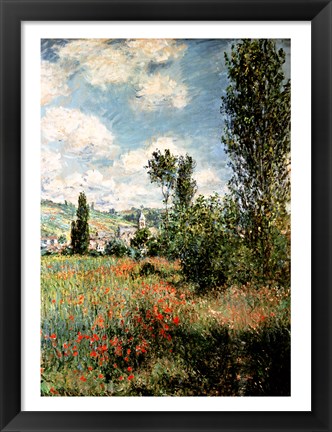 Framed Path through the Poppies, Ile Saint-Martin, Vetheuil, 1880 Print