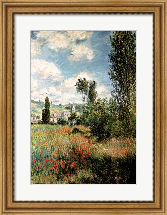 Framed Path through the Poppies, Ile Saint-Martin, Vetheuil, 1880 Print
