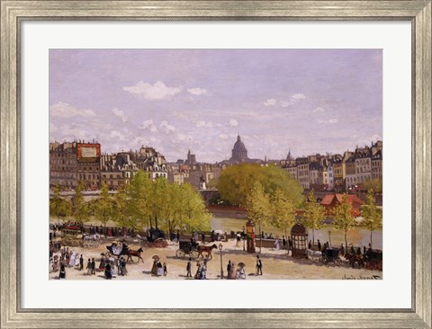 Framed Quai du Louvre, Paris, 1866-7 Print