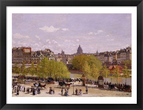 Framed Quai du Louvre, Paris, 1866-7 Print