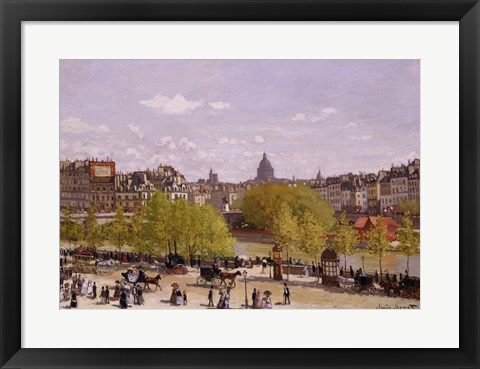 Framed Quai du Louvre, Paris, 1866-7 Print