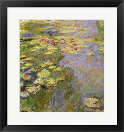 Framed Waterlily Pond, 1917-19 Print