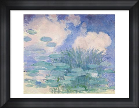 Framed Waterlilies, 1914-17 reflection Print