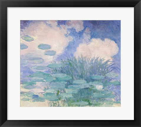 Framed Waterlilies, 1914-17 reflection Print