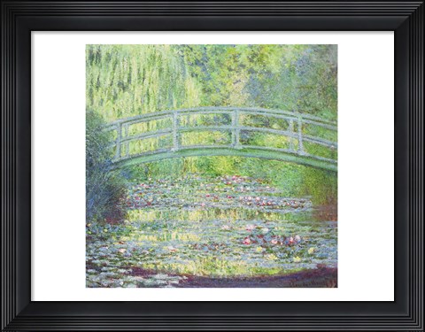 Framed Waterlily Pond with the Japanese Bridge, 1899 Print