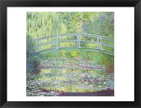 Framed Waterlily Pond with the Japanese Bridge, 1899 Print