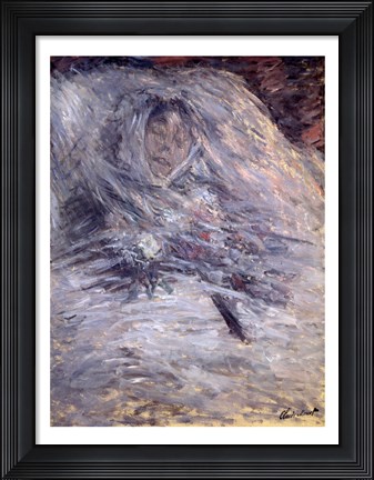 Framed Camille Monet on her Deathbed Print