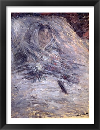 Framed Camille Monet on her Deathbed Print