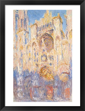 Framed Rouen Cathedral, Effects of Sunlight, Sunset, 1892 (oil on canvas) Print