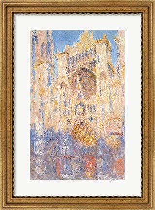 Framed Rouen Cathedral, Effects of Sunlight, Sunset, 1892 (oil on canvas) Print