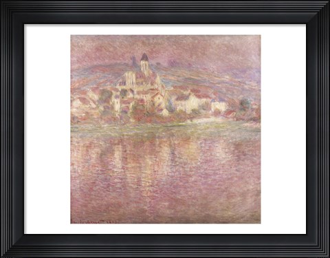 Framed Vetheuil, sunset, 1901 Print