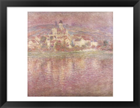 Framed Vetheuil, sunset, 1901 Print